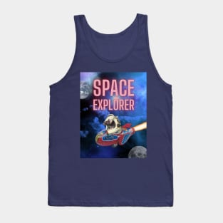 Space Explorer - Cute Mouse traveling in space Tank Top